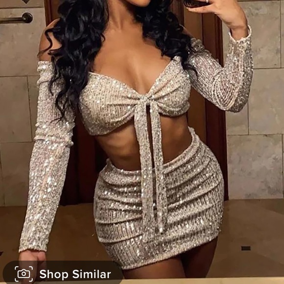 One More Time Skirt Set - Silver - Picture 2 of 4